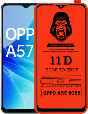 Laxdom Edge To Edge Tempered Glass for OPPO A57 2022(Pack of 1)