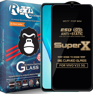 Roxel Edge To Edge Tempered Glass for VIVO V25 5G(Pack of 1)