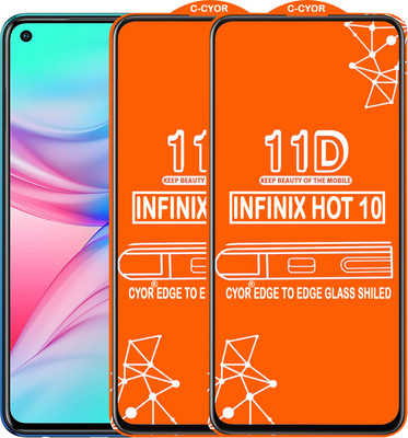 CYOR Edge To Edge Tempered Glass for INFINIX HOT 10(Pack of 2)