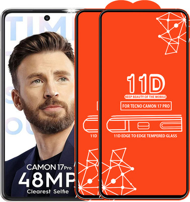 Roxel Edge To Edge Tempered Glass for Tecno Camon 17 Pro(Pack of 2)