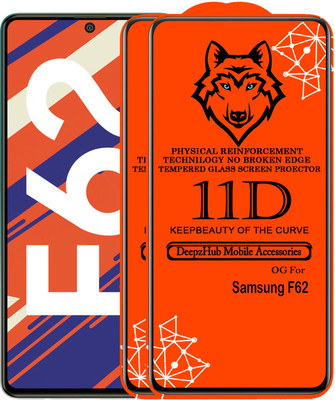 CRodible Edge To Edge Tempered Glass for Samsung Galaxy F62(Pack of 2)