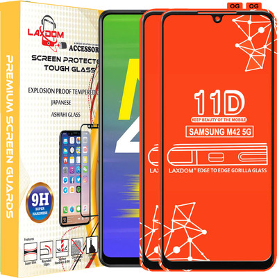 Laxdom Edge To Edge Tempered Glass for SAMSUNG GALAXY M42 5G(Pack of 2)