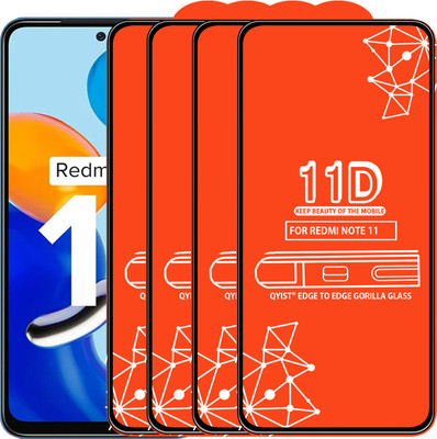 Qyist Edge To Edge Tempered Glass for Redmi Note 11(Pack of 4)