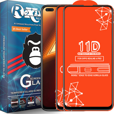 Roxel Edge To Edge Tempered Glass for Realme 6 Pro(Pack of 2)
