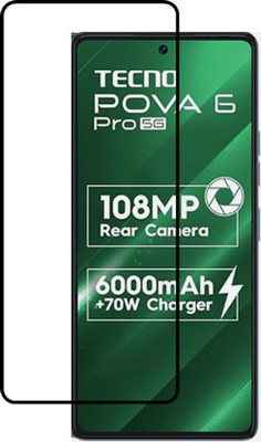 DMJHP Edge To Edge Tempered Glass for Tecno Pova 6 Pro 5G(Pack of 1)