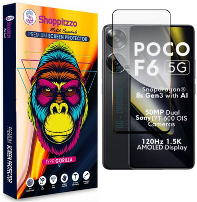 Shoppitzzo Edge To Edge Tempered Glass for Poco F6/Poco X6 Pro 5G (6.67 Inch)**DuraGlass**Millitary Grade-Anti Explosion-Tempered Glass/Full Screen Coverage-Edge to Edge/9H Hardness/With Easy Installation Kit(Pack of 1)