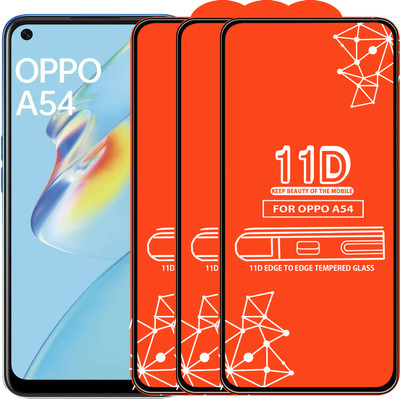 Qyist Edge To Edge Tempered Glass for Oppo A54(Pack of 3)
