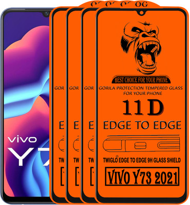 TWIGLO Edge To Edge Tempered Glass for VIVO Y73 2021(Pack of 4)