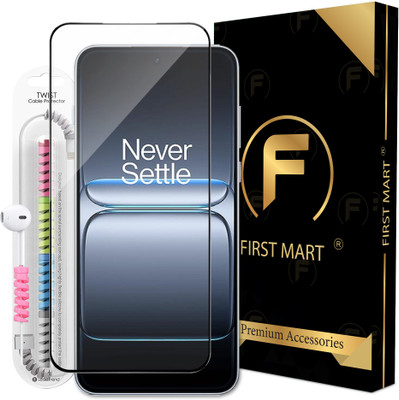 FIRST MART Edge To Edge Tempered Glass for OnePlus Nord 5 5G, OnePlus Nord 5, Nord 5 5G, Nord 5, OG Tempered Glass with Cable Protector(Pack of 1)