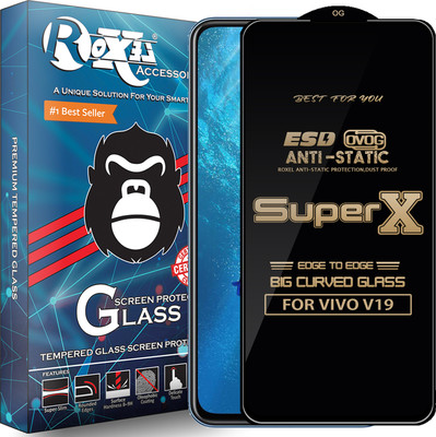 Roxel Edge To Edge Tempered Glass for VIVO V19(Pack of 1)