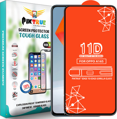 PikTrue Edge To Edge Tempered Glass for Oppo A16S(Pack of 1)