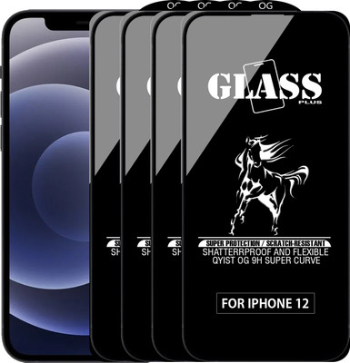 Qyist Edge To Edge Tempered Glass for IPHONE 12(Pack of 4)