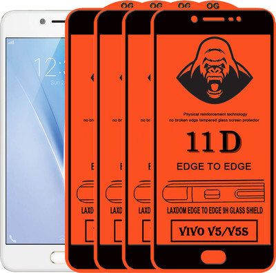 Laxdom Edge To Edge Tempered Glass for VIVO V5S(Pack of 4)