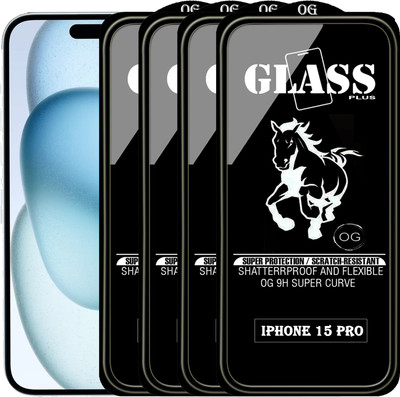 PFOAM Edge To Edge Tempered Glass for APPLE IPHONE 15 PRO(Pack of 4)