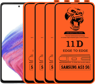 PFOAM Edge To Edge Tempered Glass for SAMSUNG GALAXY A53 5G(Pack of 4)