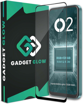 Gadget Glow Edge To Edge Tempered Glass for LAVA O2, Lava O2, O2(Pack of 1)
