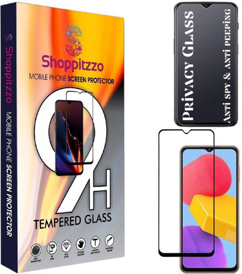 Shoppitzzo Edge To Edge Tempered Glass for SAMSUNG Galaxy M02,M02s,F02,F02s/*Privacy-Anti Spy*Tempered Glass/Full Screen Coverage-Edge to Edge/9H(Pack of 1)