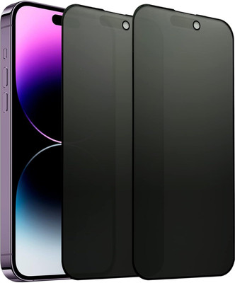 yuvu77 Tempered Glass Guard for Apple iPhone 14 pro, privacy glass guard, Anti-Spy(Pack of 1)