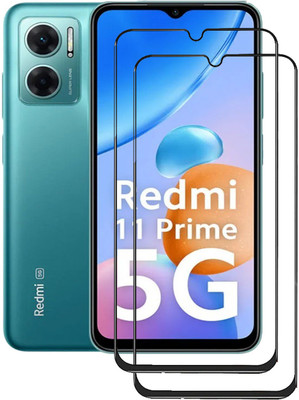 NSTAR Edge To Edge Tempered Glass for Redmi 11 Prime 5G(Pack of 2)
