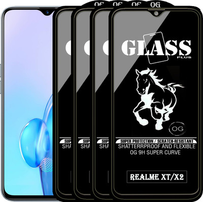 PFOAM Edge To Edge Tempered Glass for REALME X2(Pack of 4)