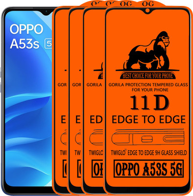 TWIGLO Edge To Edge Tempered Glass for OPPO A53S 5G(Pack of 4)