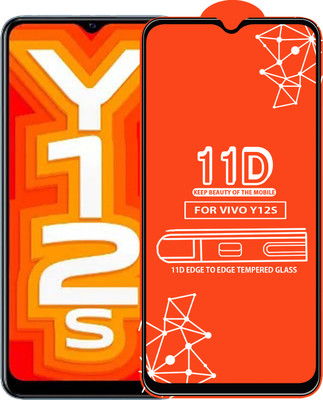 Qyist Edge To Edge Tempered Glass for Vivo Y12S(Pack of 1)