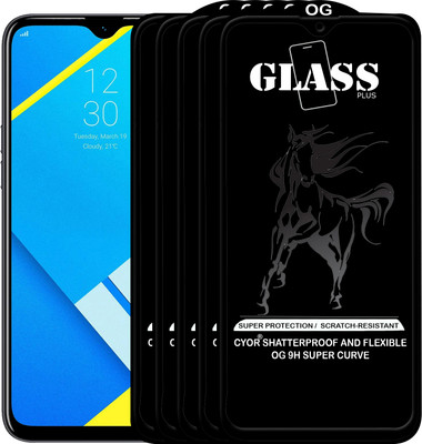 CYOR Edge To Edge Tempered Glass for Realme C1(Pack of 5)