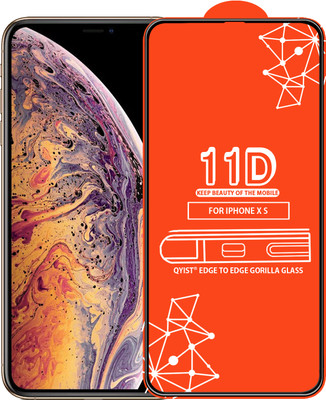 Qyist Edge To Edge Tempered Glass for Apple iPhone XS(Pack of 1)