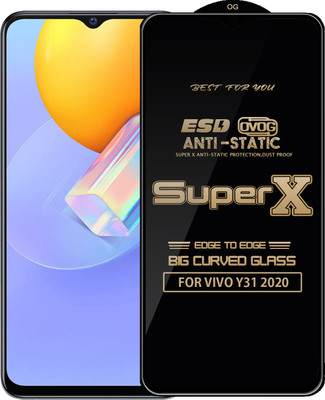 Qyist Edge To Edge Tempered Glass for Vivo Y31 2020(Pack of 1)