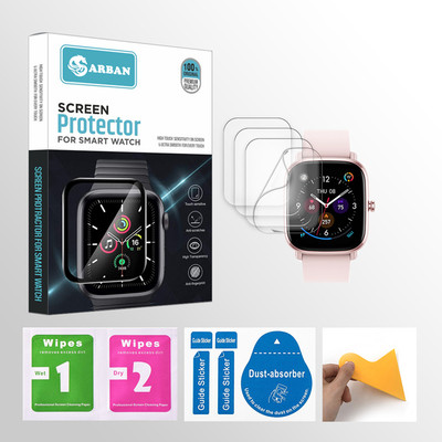 ARBAN Edge To Edge Tempered Glass for Amazfit GTS 2 Mini Smartwatch 4 PROTECTOR + 4 WIPES + 4 DUST REMOVAL STICKER + 1 WIPER(Pack of 4) ARBAN Edge To Edge Tempered Glass for Amazfit GTS 2 Mini Smartwatch 4 PROTECTOR + 4 WIPES + 4 DUST REMOVAL STICKER + 1 WIPER(Pack of 4)