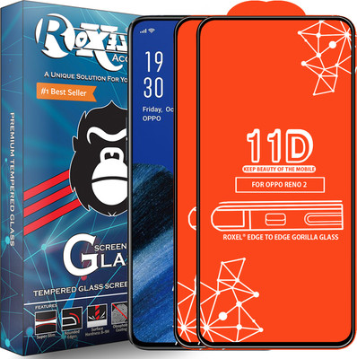 Roxel Edge To Edge Tempered Glass for OPPO Reno 2(Pack of 2)
