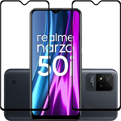 NIMMIKA ENTERPRISES Tempered Glass Guard for Realme Narzo 50i Tempered Glass 11D(Pack of 2)