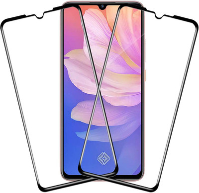 1DOLLAR Edge To Edge Tempered Glass for Vivo V17 Neo-| Tempered Glass Screen Protector Guard | Full Glue Curved Tempered Glass | Bubble Free Installation | 9H Gorilla(Pack of 2)