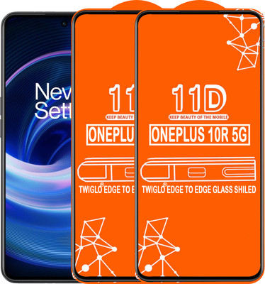 TWIGLO Edge To Edge Tempered Glass for ONEPLUS 10R 5G(Pack of 2)