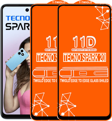 Flipkart SmartBuy Edge To Edge Tempered Glass for TECNO SPARK 20(Pack of 2)