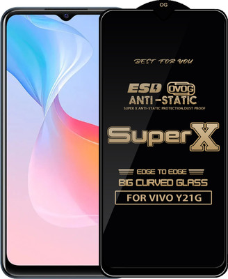 Qyist Edge To Edge Tempered Glass for Vivo Y21G(Pack of 1)