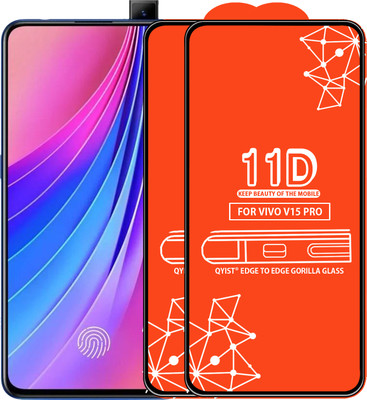 Qyist Edge To Edge Tempered Glass for Vivo V15 Pro(Pack of 2)