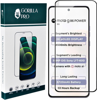 GORILLA PRO Edge To Edge Tempered Glass for Motorola Moto G86 Power 5G(Pack of 1)