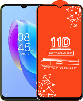 Qyist Edge To Edge Tempered Glass for Tecno Spark 9 Pro(Pack of 1)