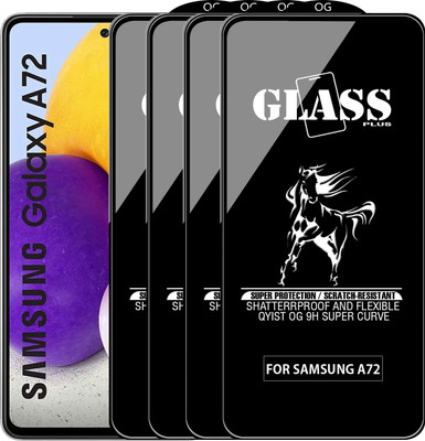 Qyist Edge To Edge Tempered Glass for SAMSUNG GALAXY A72(Pack of 4)