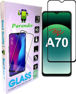 PARANDIV Edge To Edge Tempered Glass for Branded High Quality Tempered For itel A70(Pack of 1)