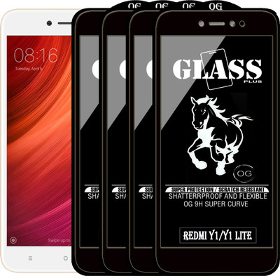 PFOAM Edge To Edge Tempered Glass for Mi Redmi Y1(Pack of 4)