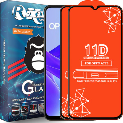 Roxel Edge To Edge Tempered Glass for Oppo A77S(Pack of 2)