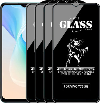 Qyist Edge To Edge Tempered Glass for VIVO Y75 5G(Pack of 4)
