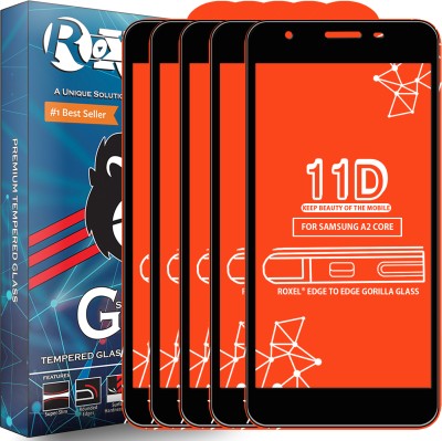 Roxel Edge To Edge Tempered Glass for Samsung Galaxy A2 Core(Pack of 5)