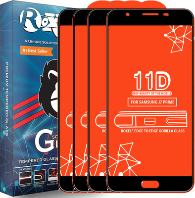 Roxel Edge To Edge Tempered Glass for Samsung Galaxy J7 Prime(Pack of 4)