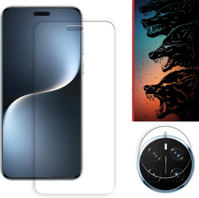 SOMTONE Edge To Edge Tempered Glass for Honor Magic7 Pro 5G Tempered Glass Screen Protector | Anti-Scratch | Edge to Edge Full Coverage | 9H Hardness ( 1 FRONT SCREEN GUARD + 1 CAMERA LENS PROTECTOR + 1 FREE BACK EMBOSSED SKIN061 )(Pack of 1)