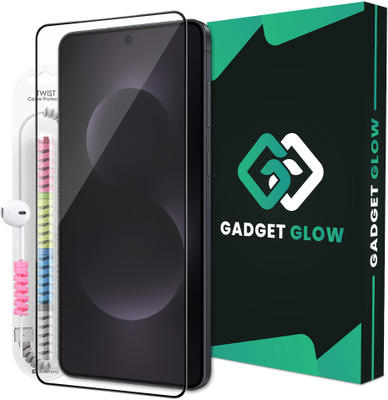 Gadget Glow Edge To Edge Tempered Glass for Samsung Galaxy S25 Edge 5G, Samsung Galaxy S25 Edge, Samsung S25 Edge 5G, Samsung S25 Edge, OG Tempered Glass with Cable Protector(Pack of 1)