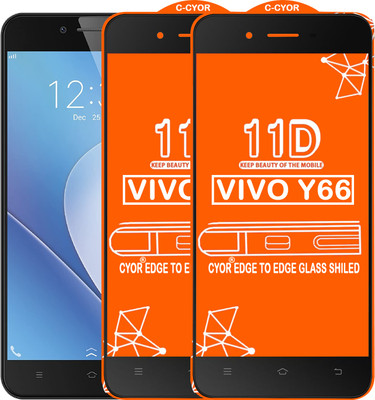 CYOR Edge To Edge Tempered Glass for VIVO Y66(Pack of 2)