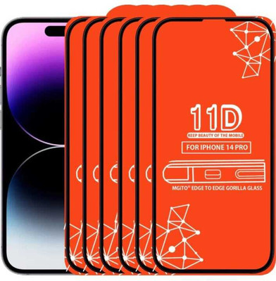 mbeat Edge To Edge Tempered Glass for Iphone 14 Pro(Pack of 6)